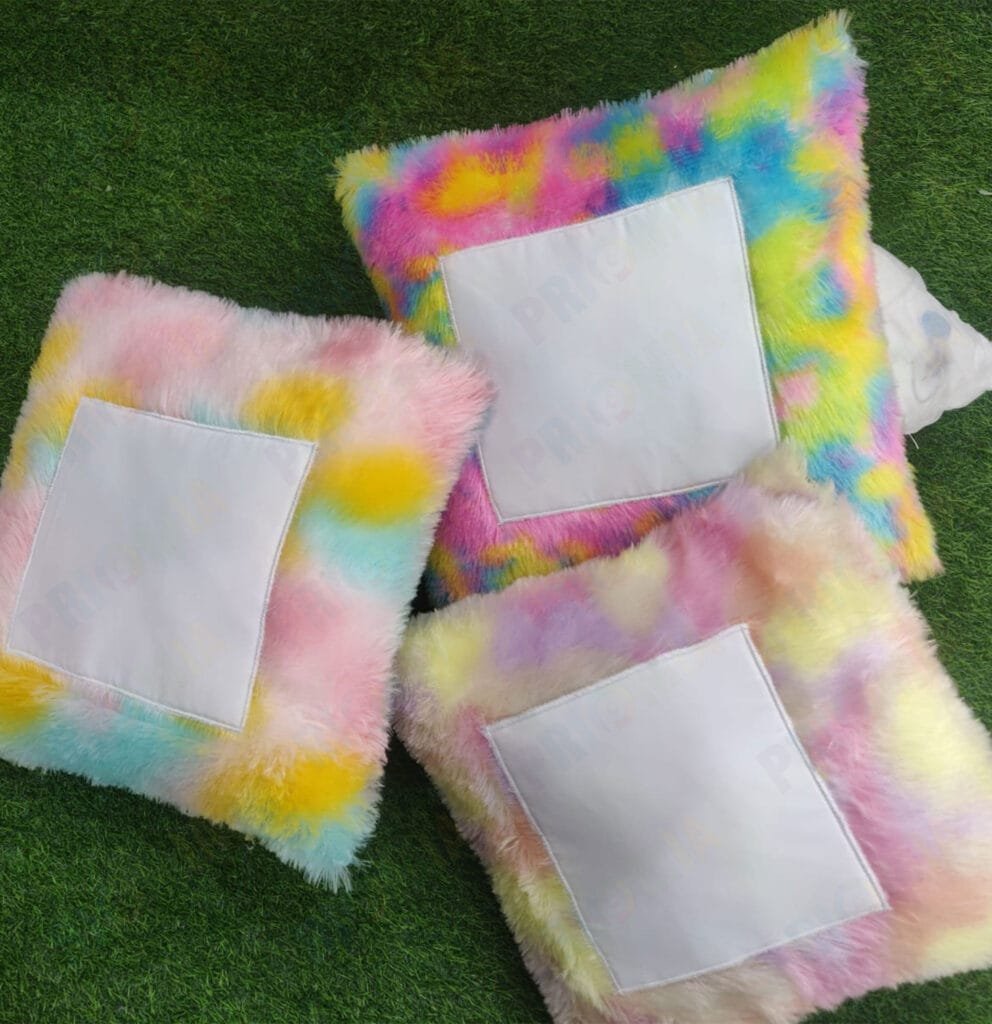 Sublimation Rainbow Fur Cushions