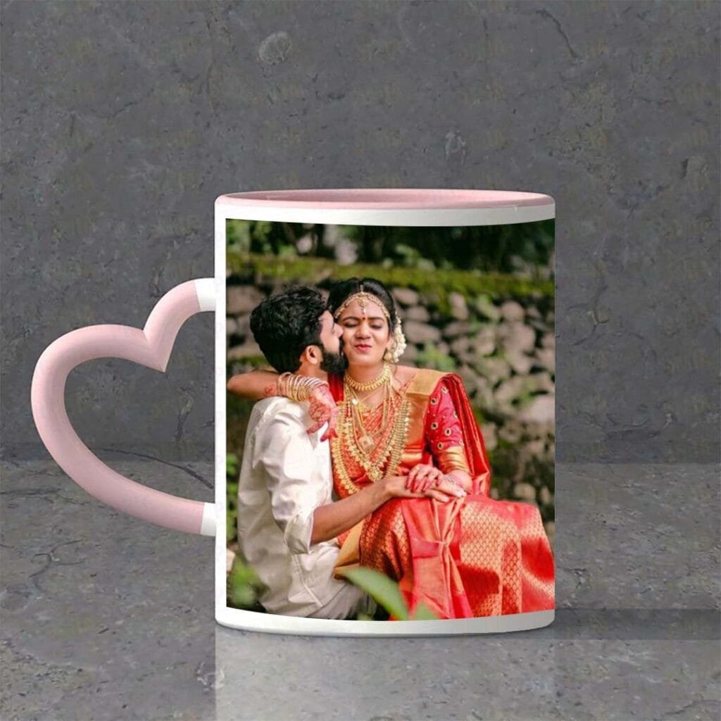 Sublimation Inner Color Heart Handle Mug