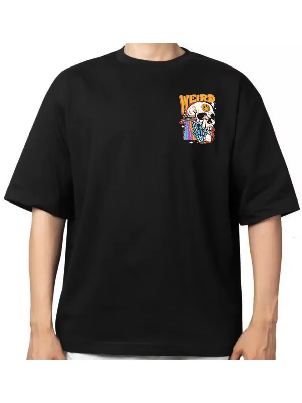 Skull Print Oversize T-Shirt: Edgy Fashion Trends & Styling Tips