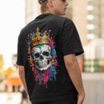 Skull Print Oversize T-Shirt (3)
