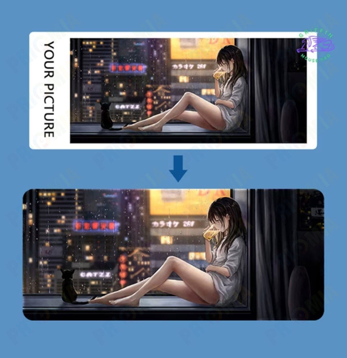 Sublimation Big Mouse Pad 11" x 23" Pack of 10 Pcs - Image 2