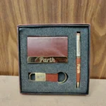 Customized 3 In 1 Combo Leather Corporate Gift Set