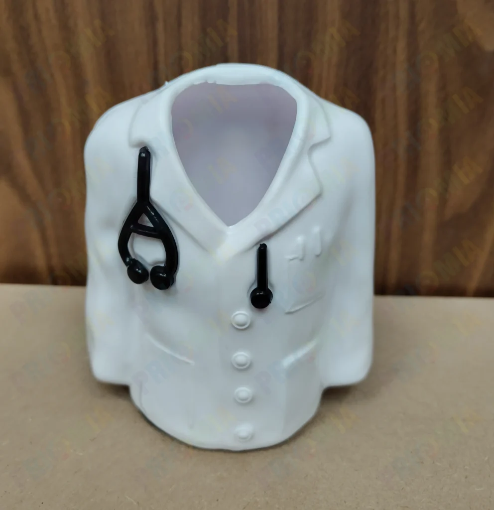 Plastic Doctors Coat Shape Pen Stand