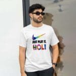 Just Play it Holi Printed T-Shirt