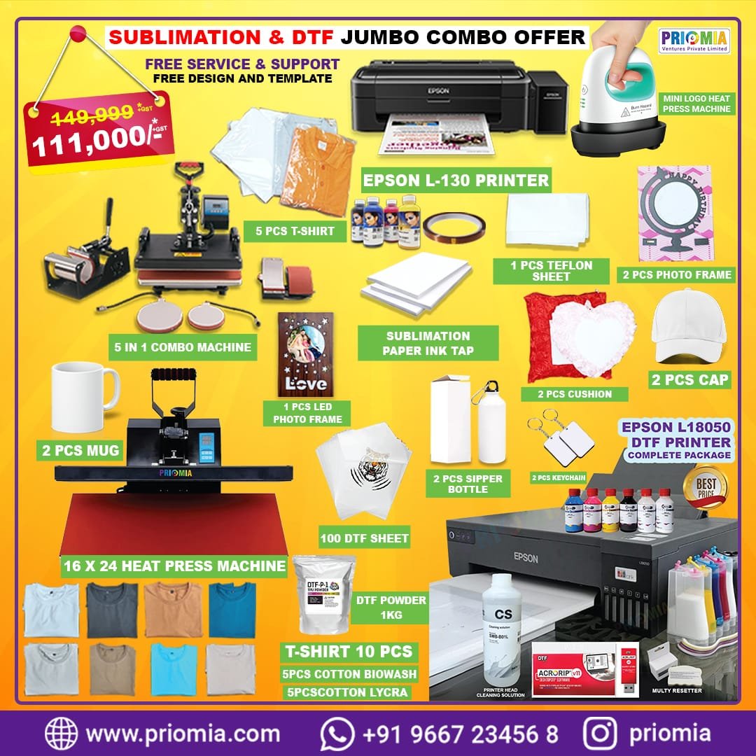 maha combo Start Your Commercial Printing Business with a DTF Printer Package