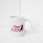 happy anniversary printed mug