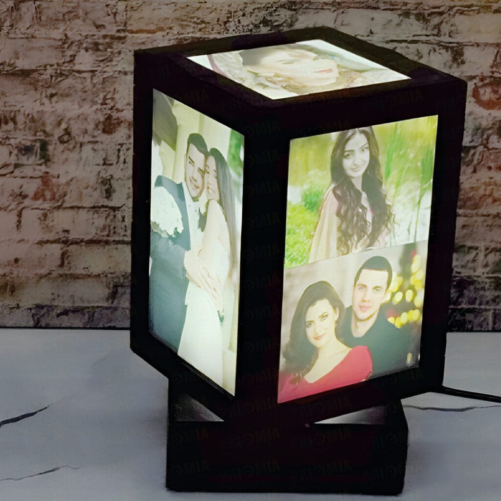 Sublimation Led Wooden Revolving Photo Frame