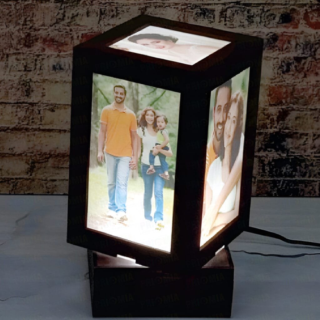 Sublimation Led Wooden Revolving Photo Frame