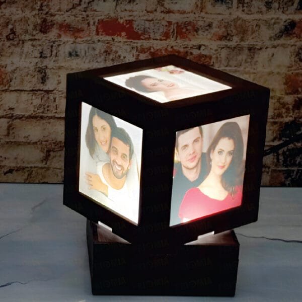 Sublimation Led Wooden Revolving Photo Frame
