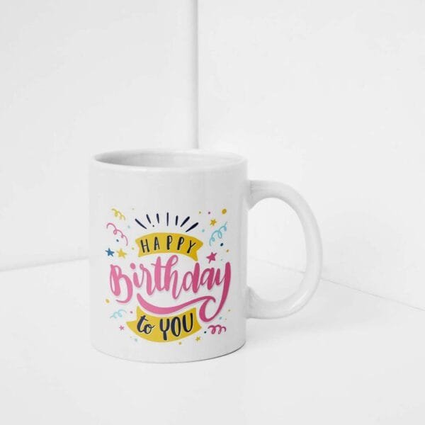 Happy Birthday Printed Mug