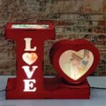 Sublimation Led Wooden Revolving Love Photo Frame