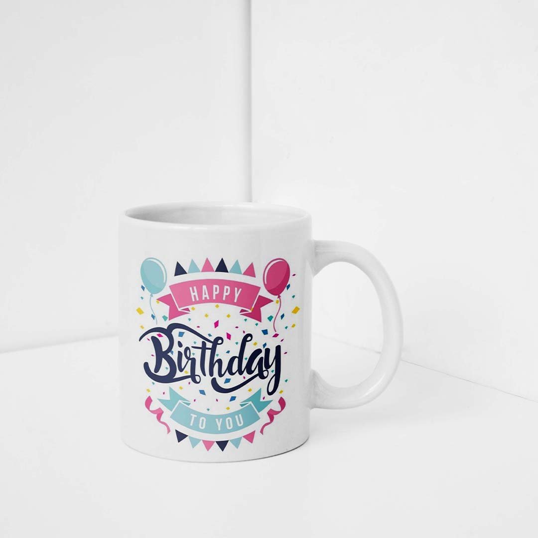 7 2 Happy Birthday Printed Mug