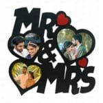 Sublimation MDF Mr. & Mrs. Photo Frame