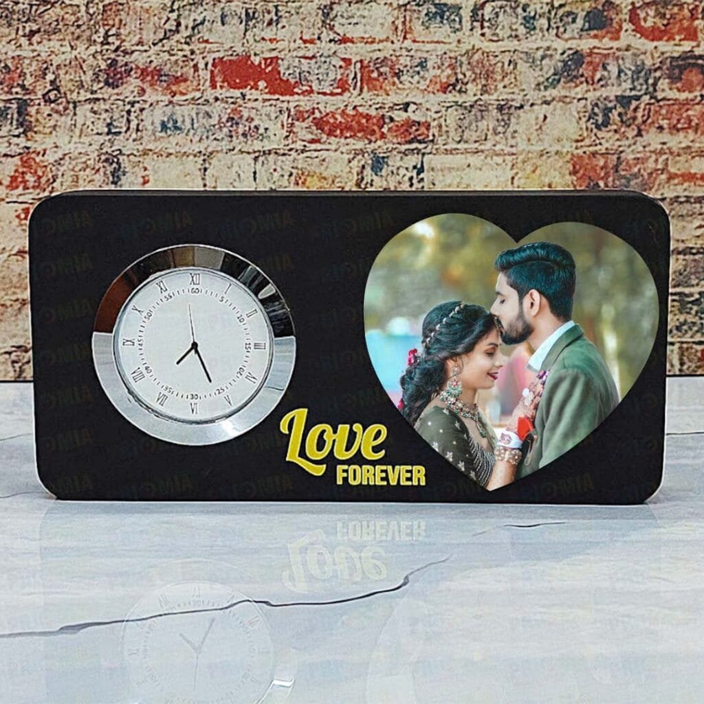Sublimation Love Forever Clock MDF Photo Frame