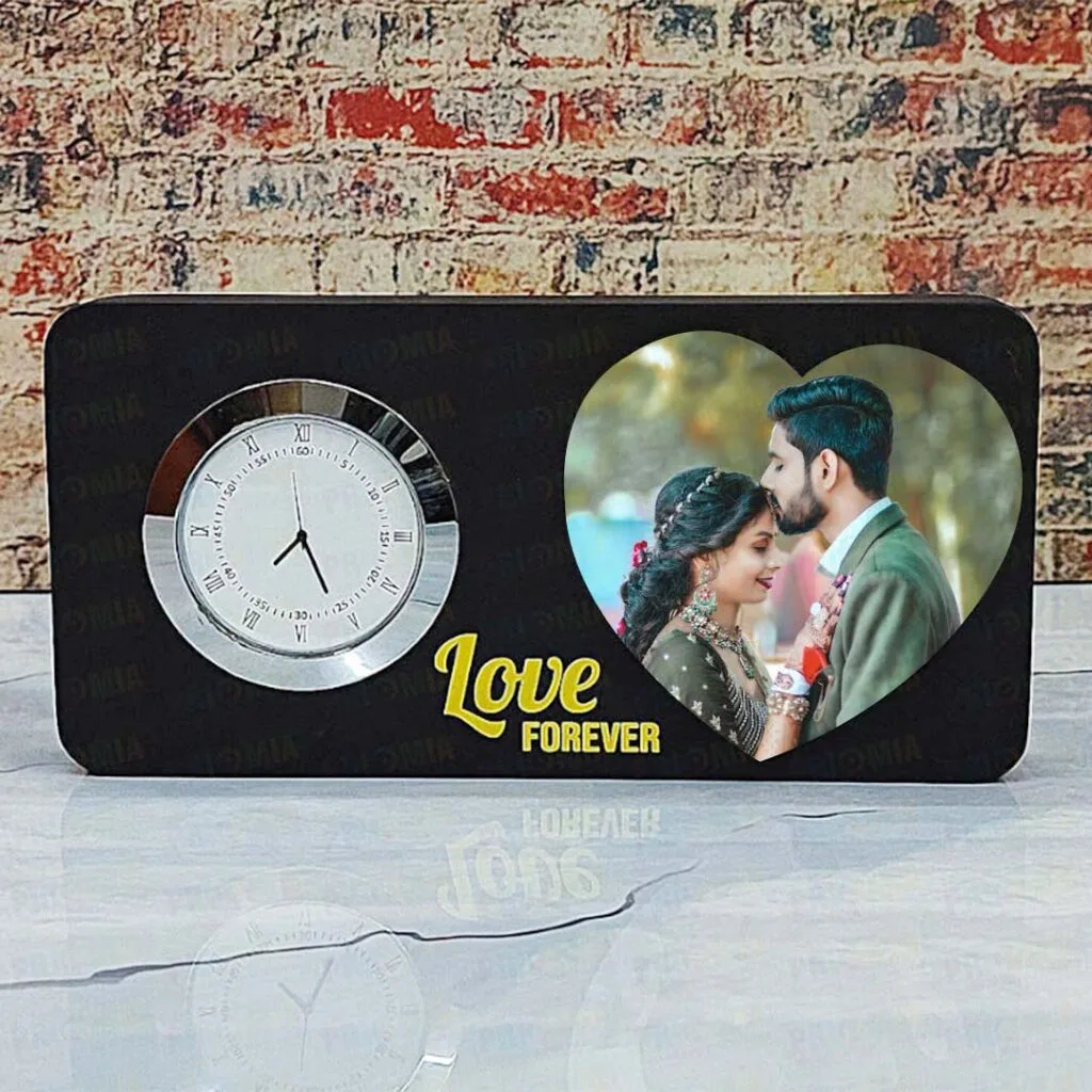 Sublimation Love Forever Clock MDF Photo Frame
