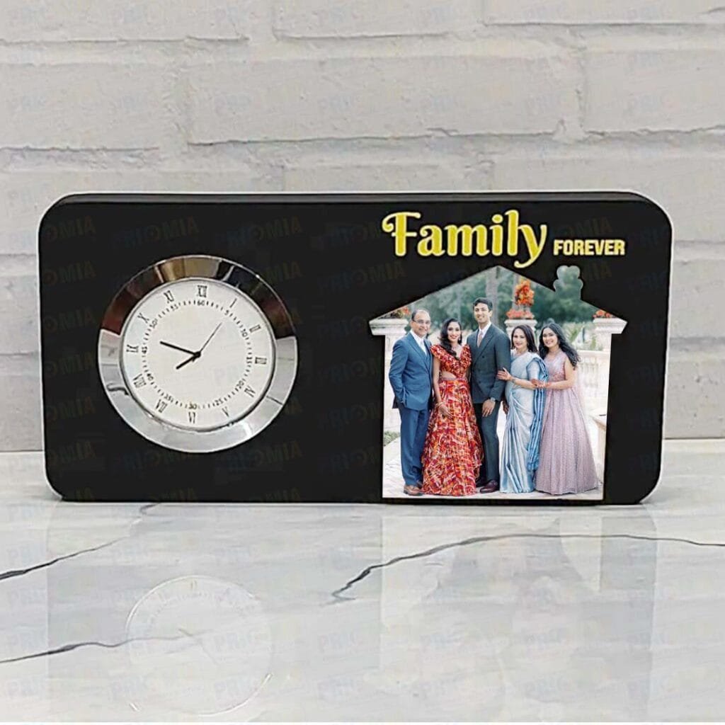 Sublimation Family Forever Clock MDF Photo Frame