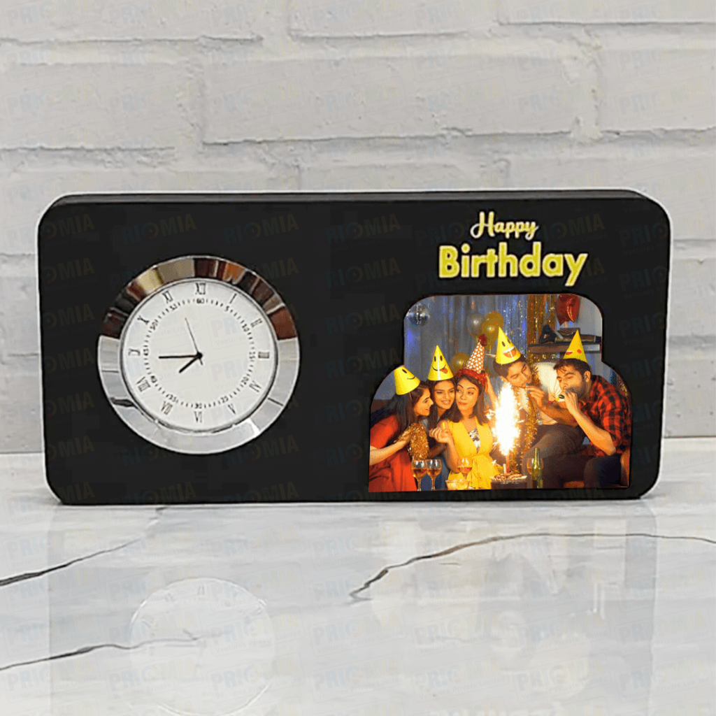 Sublimation Happy Birthday Clock MDF Photo Frame