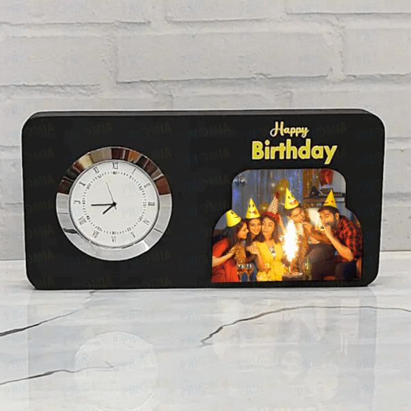 Sublimation Happy Birthday Clock MDF Photo Frame