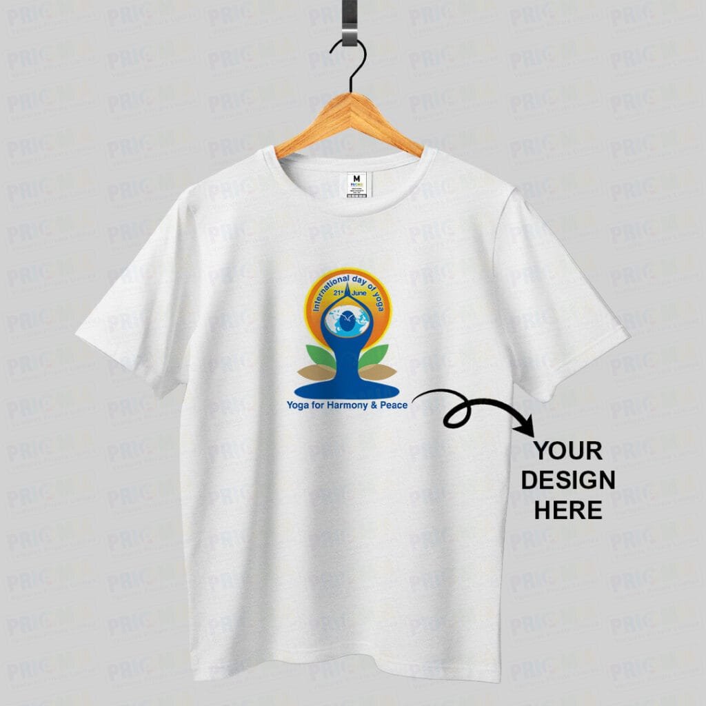 Customize Yoga Day Printed T-shirt