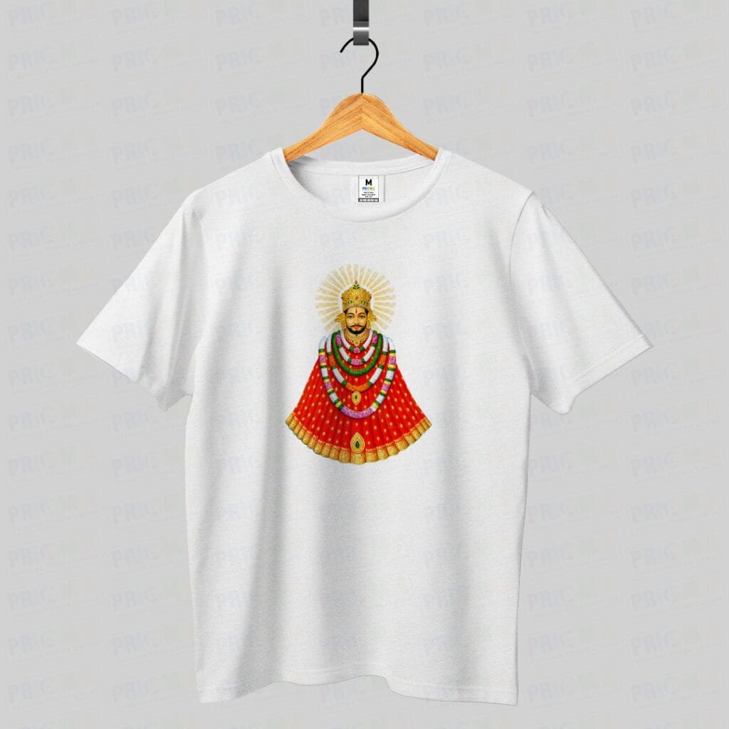 Khatu Shyam Ji Printed White T-shirt