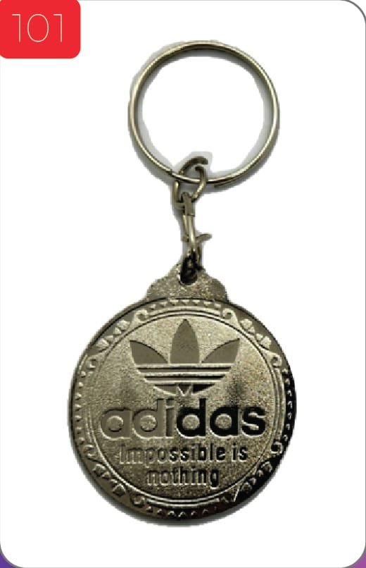 Printed Adidas Metal Keychain