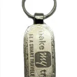 Printed Make My Trip Metal Keychain