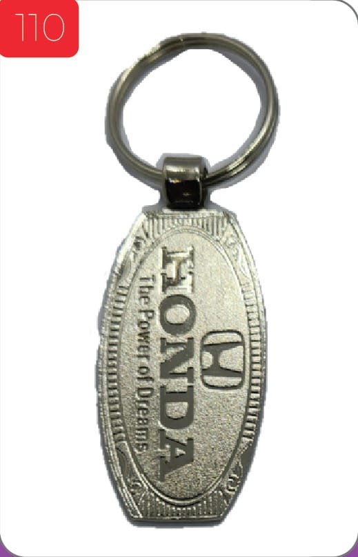 Printed Honda Metal Keychain