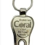 Printed Coral Metal Keychain