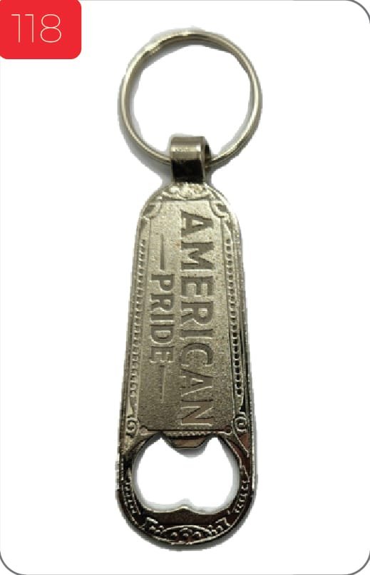 American Pride Customize Metal Keychain