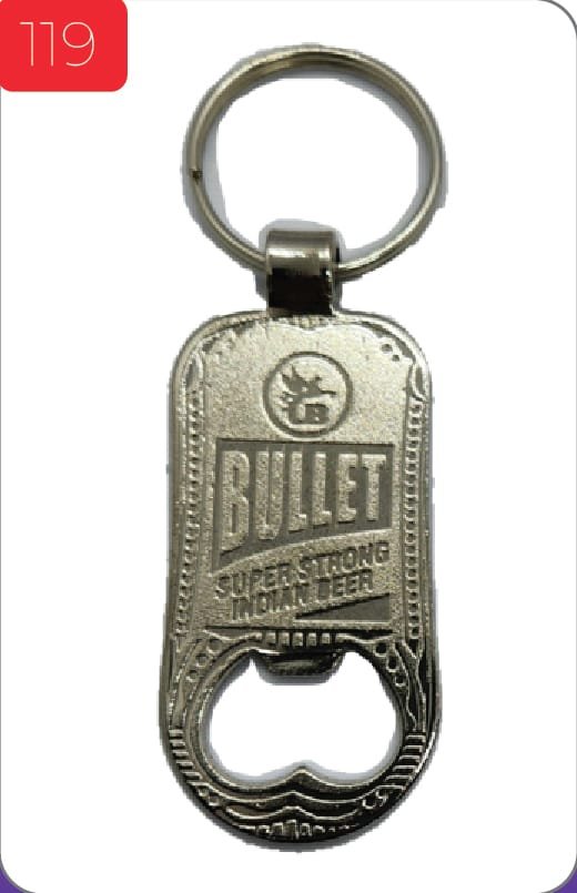 Printed Bullet Metal Keychain