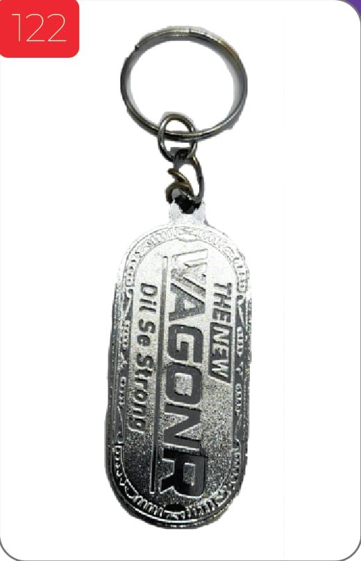 Printed WagonR Metal Keychain