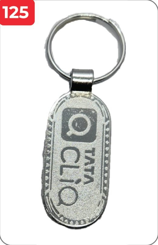Printed Tata Cliq Metal Keychain