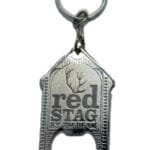 Printed Red Stag Metal Keychain