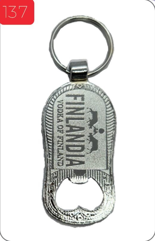 Printed Finlandia Metal Keychain