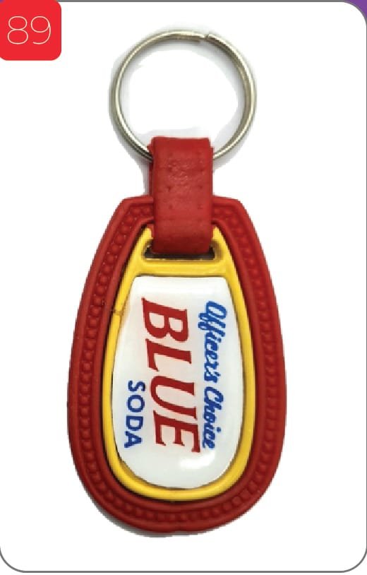 Printed Officer's Choice Blue Customize Keychain
